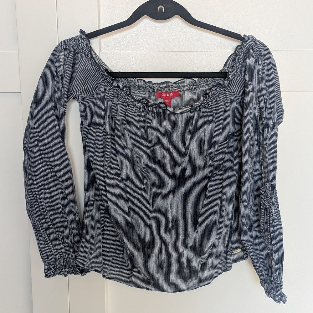 Women's Blue Striped Top